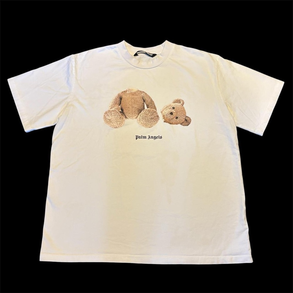Palm Angels White Teddy Graphic Tee